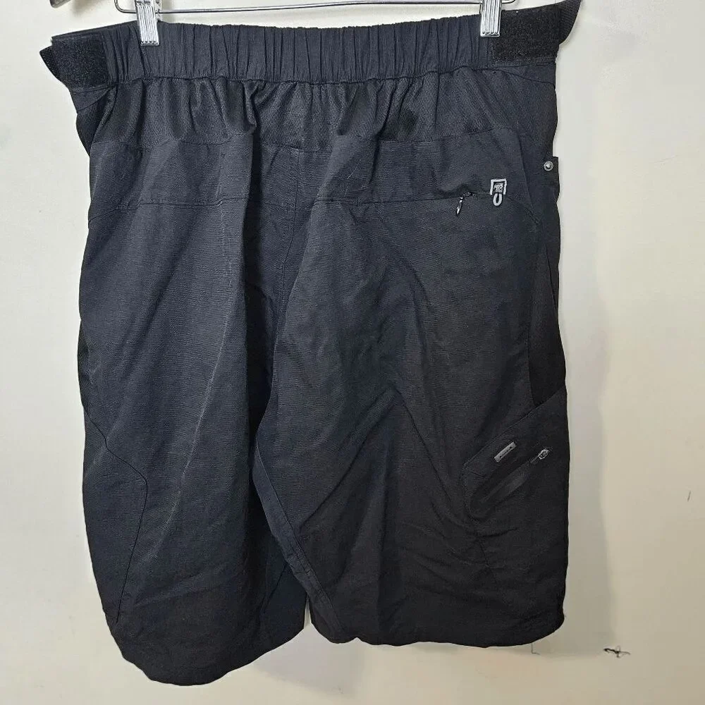 Zoic Utility Cycling Outdoors Hiking Bermuda Shorts Zip Pockets Men's Black Size
